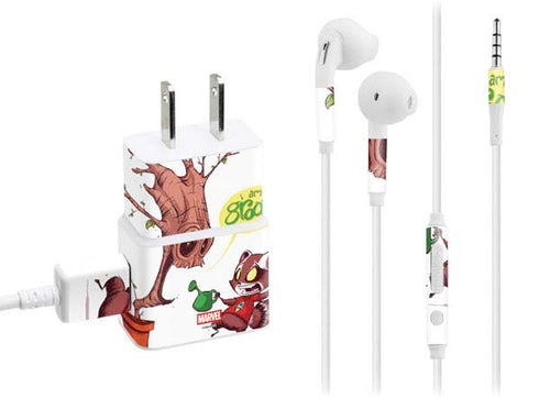 Marvel Rocket Raccoon and Groot Tall Tails Phone Charger Skin