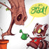 Marvel Rocket Raccoon and Groot Tall Tails PlayStation 4 Gold Wireless Headset Skin