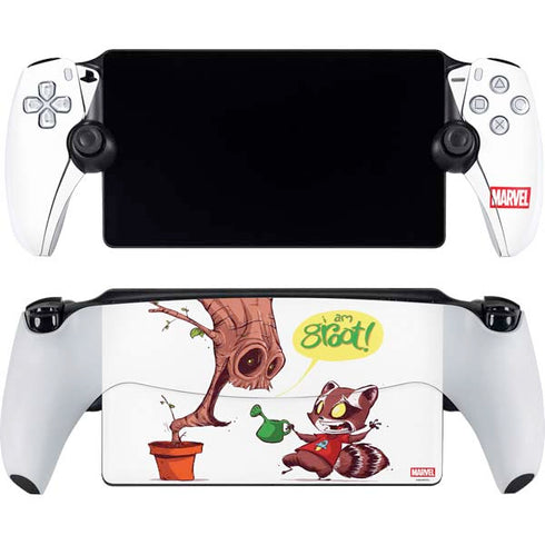Marvel Rocket Raccoon and Groot Tall Tails PlayStation Portal Remote Player Skin
