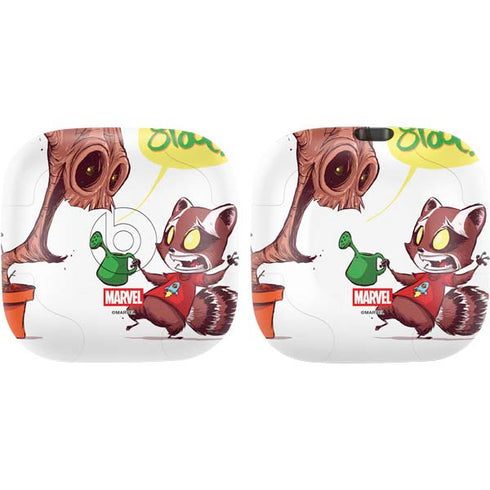 Marvel Rocket Raccoon and Groot Tall Tails PowerBeats Pro Skin