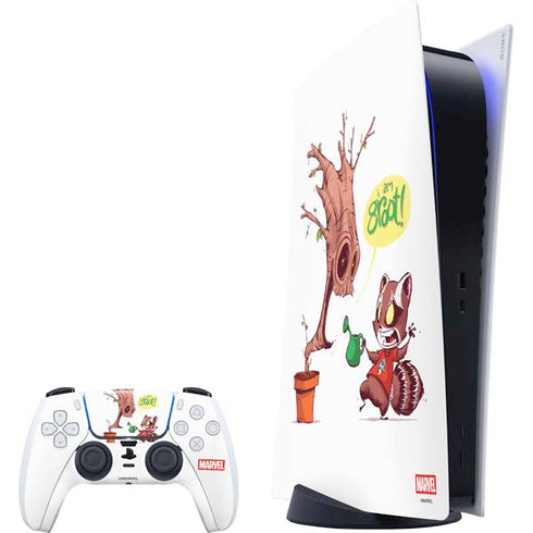 Marvel Rocket Raccoon and Groot Tall Tails PlayStation PS5 Skins
