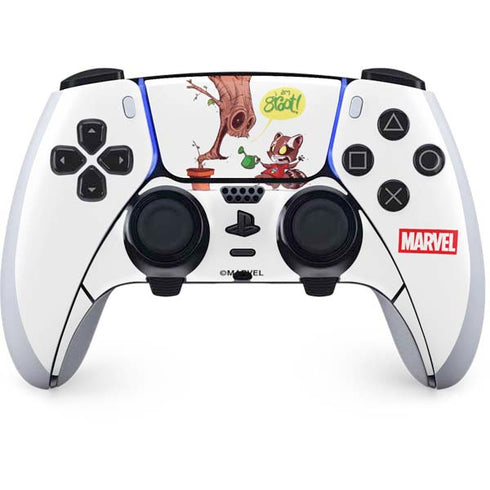 Marvel Rocket Raccoon and Groot Tall Tails PS5 DualSense Edge Pro Controller Skin
