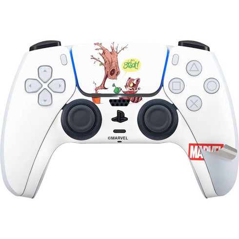 Marvel Rocket Raccoon and Groot Tall Tails PS5 Pro Disk Bundle Skin