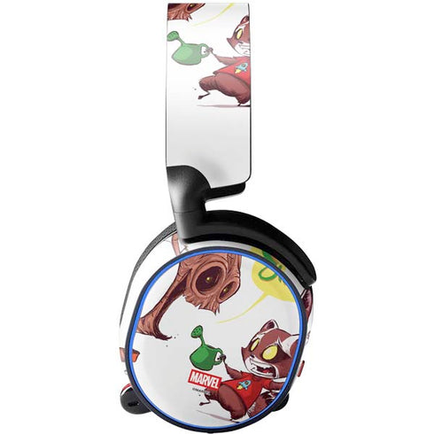 Marvel Rocket Raccoon and Groot Tall Tails SteelSeries Arctis 5 Skin