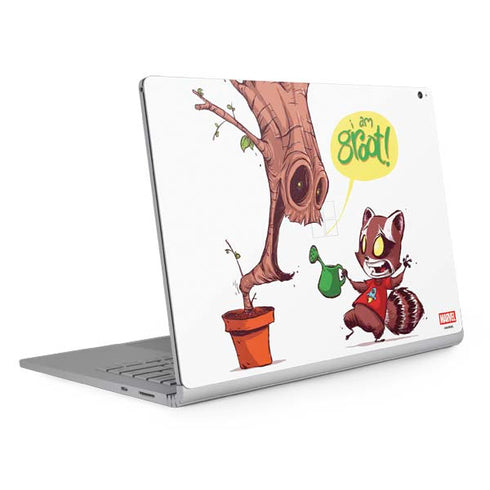 Marvel Rocket Raccoon and Groot Tall Tails Surface Book 2 15in Skin