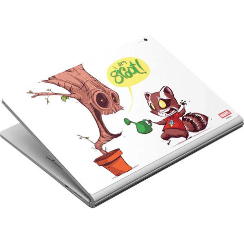 Marvel Rocket Raccoon and Groot Tall Tails Surface Book Skin