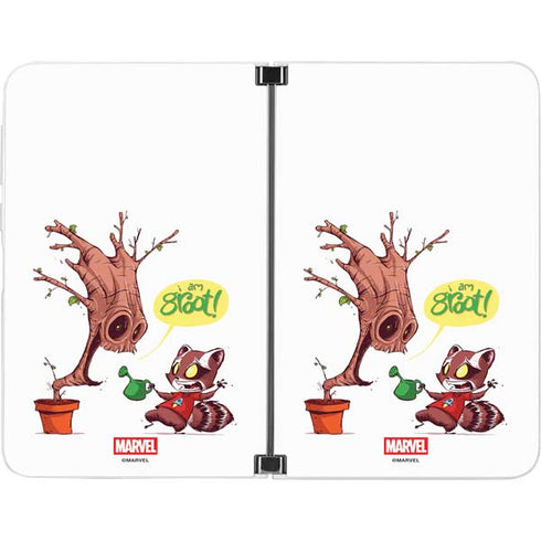 Marvel Rocket Raccoon and Groot Tall Tails Surface Duo Skin