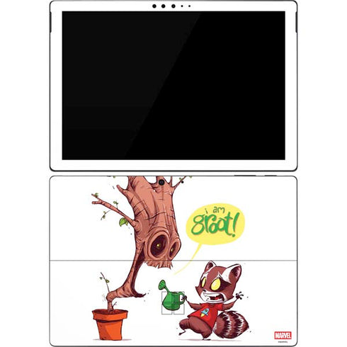 Marvel Rocket Raccoon and Groot Tall Tails Surface Pro 7 Skin