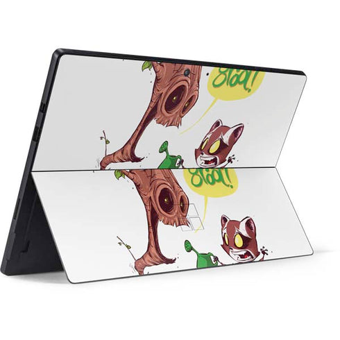 Marvel Rocket Raccoon and Groot Tall Tails Surface Pro 7 Skin