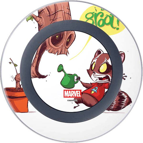 Marvel Rocket Raccoon and Groot Tall Tails Wireless Charger Skin
