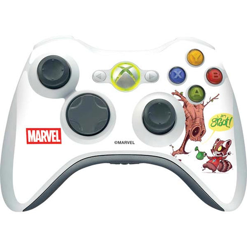 Marvel Rocket Raccoon and Groot Tall Tails Xbox 360 Wireless Controller Skin