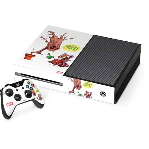 Marvel Rocket Raccoon and Groot Tall Tails Xbox One Console and Controller Bundle Skin