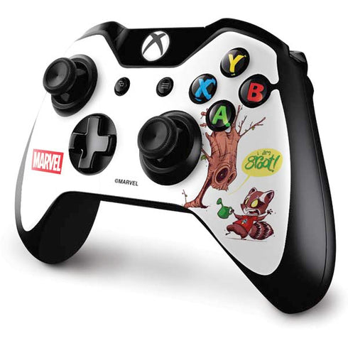 Marvel Rocket Raccoon and Groot Tall Tails Xbox One Controller Skin