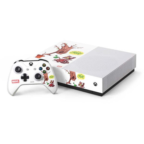 Marvel Rocket Raccoon and Groot Tall Tails Xbox One S All-Digital Edition Bundle Skin