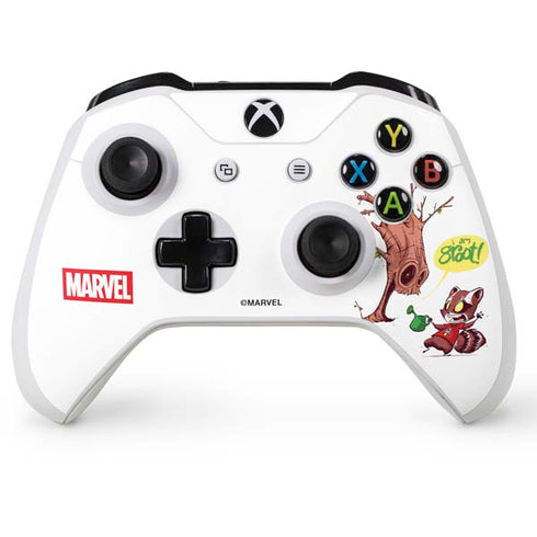 Marvel Rocket Raccoon and Groot Tall Tails Xbox One S Console and Controller Bundle Skin