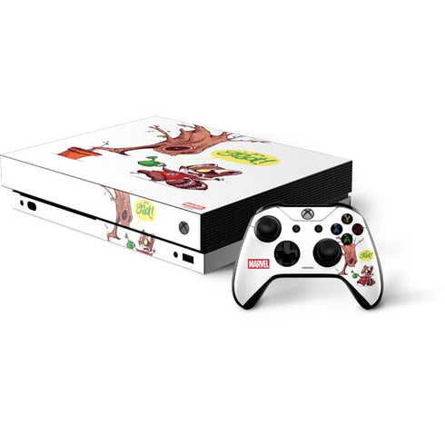 Marvel Rocket Raccoon and Groot Tall Tails Xbox One X Bundle Skin