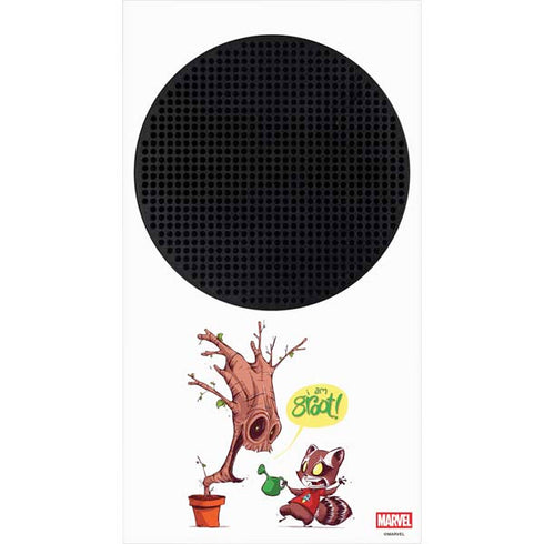 Marvel Rocket Raccoon and Groot Tall Tails Xbox Series S Console Skin