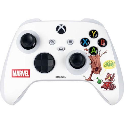 Marvel Rocket Raccoon and Groot Tall Tails Xbox Series S Controller Skin