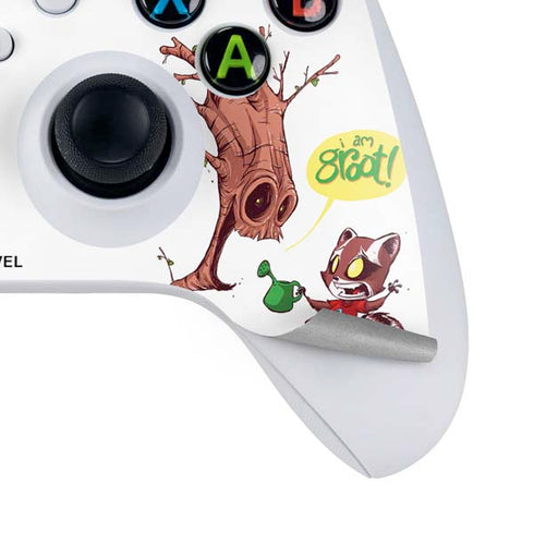 Marvel Rocket Raccoon and Groot Tall Tails Xbox Series S Controller Skin