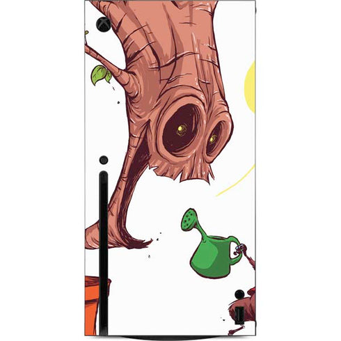 Marvel Rocket Raccoon and Groot Tall Tails Xbox Series X Console Skin