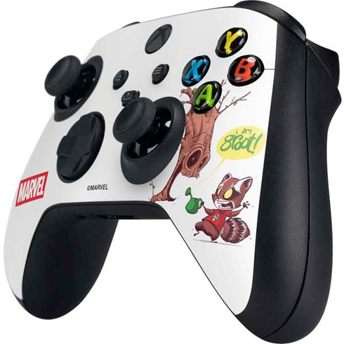 Marvel Rocket Raccoon and Groot Tall Tails Xbox Series X Controller Skin