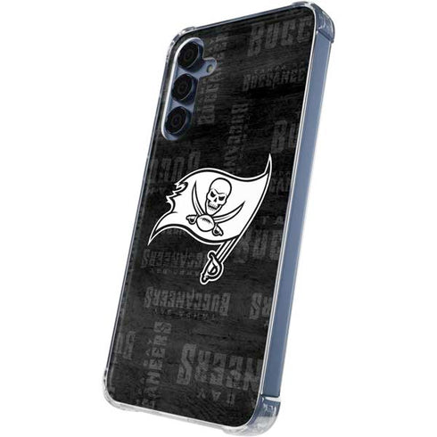 NFL Tampa Bay Buccaneers Black & White Galaxy A55 5G Clear Case