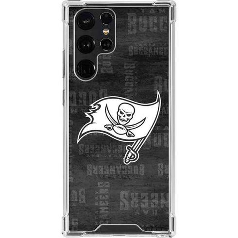 NFL Tampa Bay Buccaneers Black & White Galaxy S23 Ultra Clear Case