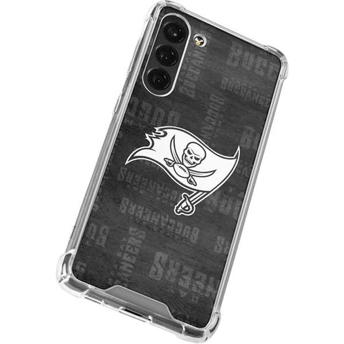 NFL Tampa Bay Buccaneers Black & White Galaxy S24 FE Clear Case
