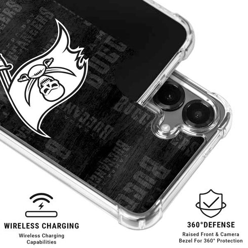 NFL Tampa Bay Buccaneers Black & White Galaxy S26 Clear Case