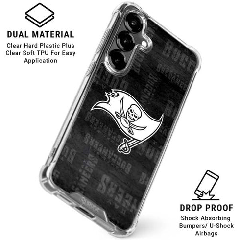 NFL Tampa Bay Buccaneers Black & White Galaxy S26 Clear Case