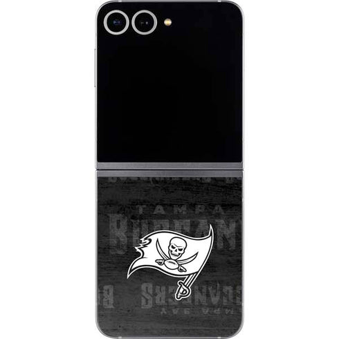 NFL Tampa Bay Buccaneers Black & White Galaxy Z Flip6 Skin