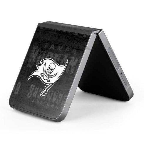 NFL Tampa Bay Buccaneers Black & White Galaxy Z Flip6 Skin
