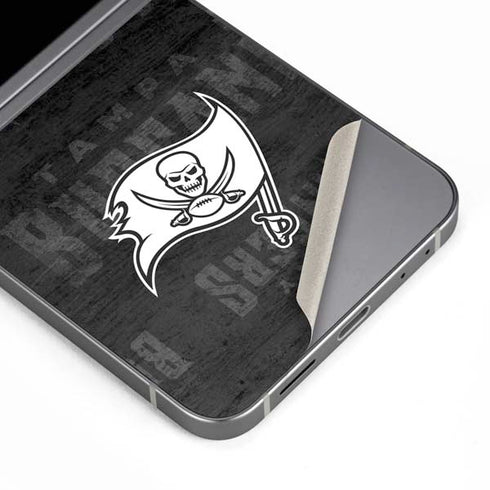 NFL Tampa Bay Buccaneers Black & White Galaxy Z Flip6 Skin