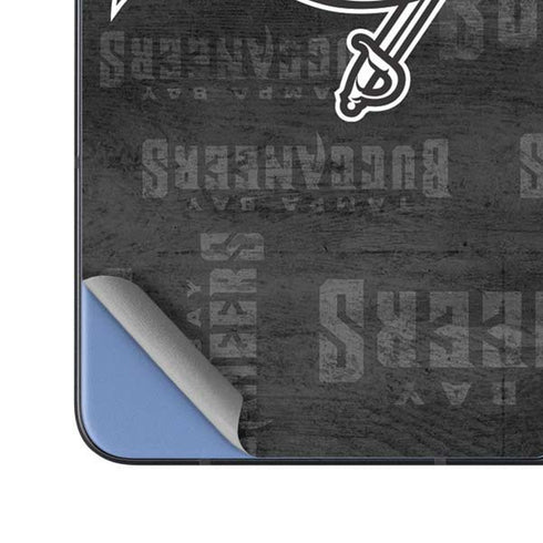 NFL Tampa Bay Buccaneers Black & White Galaxy Z Fold5 5G Skin