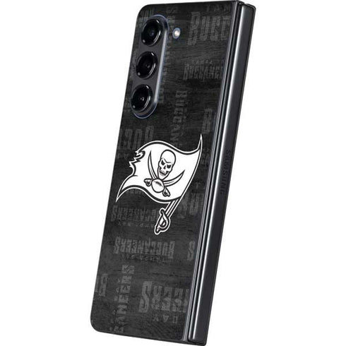 NFL Tampa Bay Buccaneers Black & White Galaxy Z Fold5 5G Skin