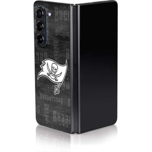 NFL Tampa Bay Buccaneers Black & White Galaxy Z Fold5 5G Skin