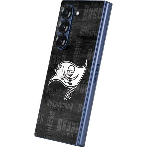 NFL Tampa Bay Buccaneers Black & White Galaxy Z Fold6 Skin