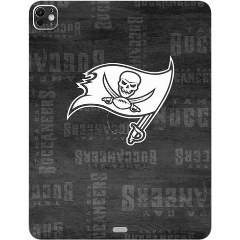 NFL Tampa Bay Buccaneers Black & White iPad Pro 13in M4 (2024) Skin