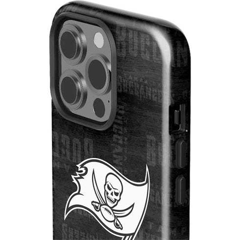 NFL Tampa Bay Buccaneers Black & White iPhone 15 Pro Impact Case