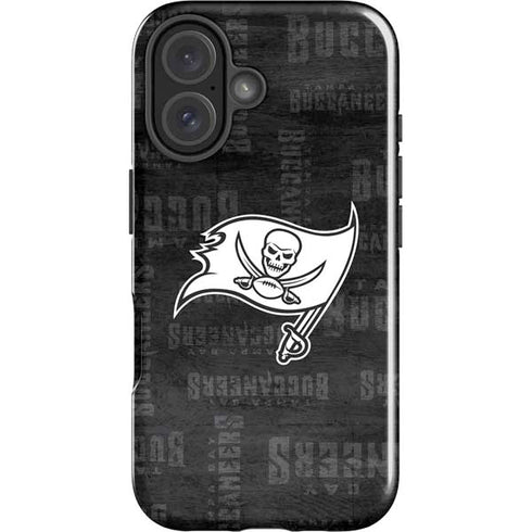 NFL Tampa Bay Buccaneers Black & White iPhone 16 Plus Impact Case