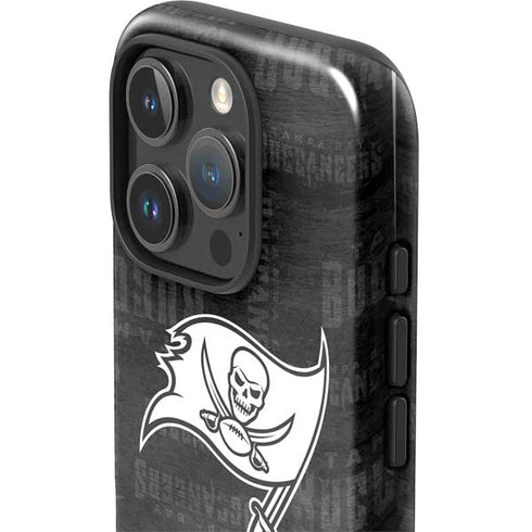 NFL Tampa Bay Buccaneers Black & White iPhone 16 Pro Impact Case