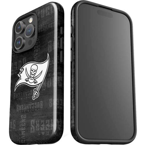 NFL Tampa Bay Buccaneers Black & White iPhone 16 Pro Impact Case