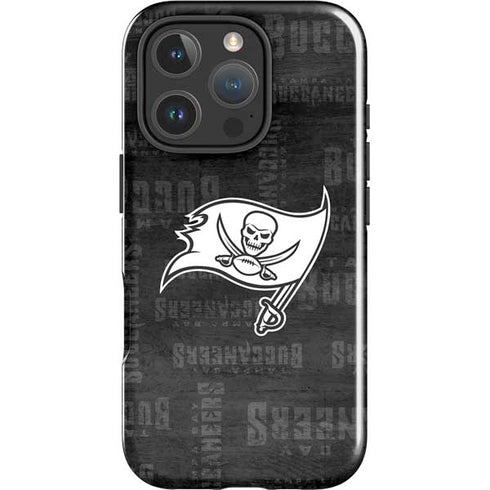 NFL Tampa Bay Buccaneers Black & White iPhone 16 Pro Max Impact Case
