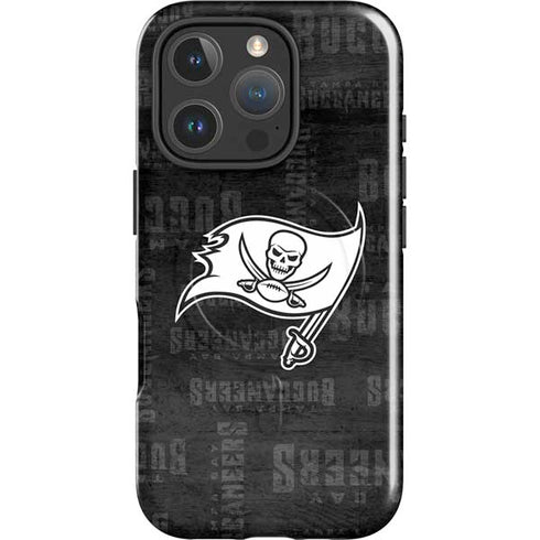NFL Tampa Bay Buccaneers Black & White iPhone 16 Pro Max Magsafe Impact Case