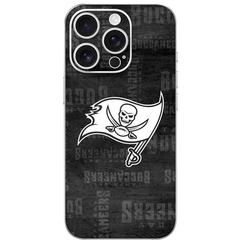 NFL Tampa Bay Buccaneers Black & White iPhone 16 Pro Skin