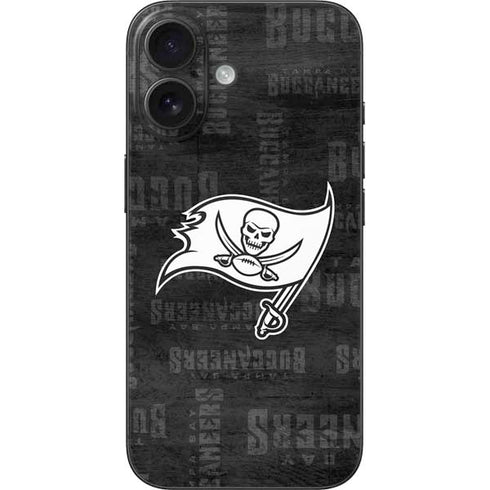 NFL Tampa Bay Buccaneers Black & White iPhone 16 Skin
