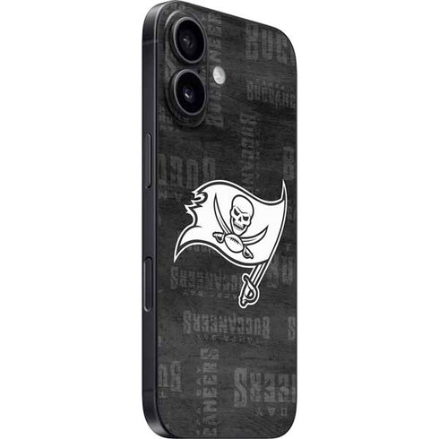 NFL Tampa Bay Buccaneers Black & White iPhone 16 Skin