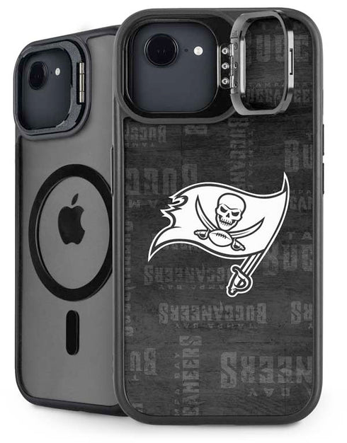 NFL Tampa Bay Buccaneers Black & White iPhone 16e Kickstand Case