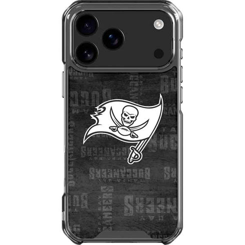NFL Tampa Bay Buccaneers Black & White iPhone 18 Pro Max Clear Case