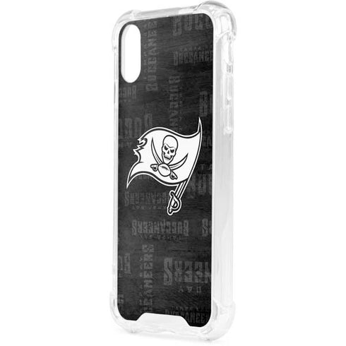 NFL Tampa Bay Buccaneers Black & White iPhone XS Clear Case
